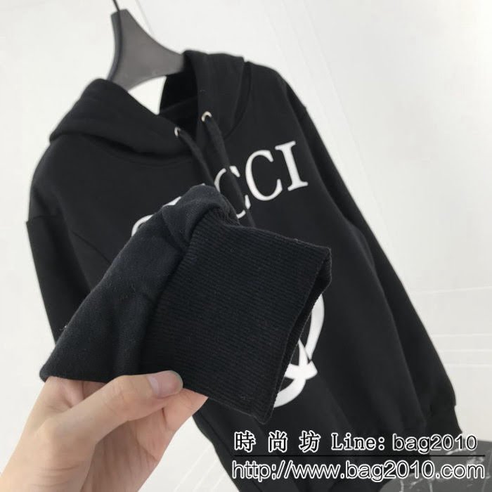 Gucci古奇 18秋冬官網款衛衣 大logo印花 OS寬鬆版型 網紅ins爆款 情侶款 ydi2360